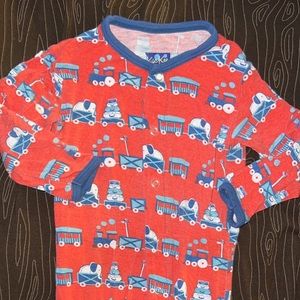Kickee pants goldfish trains coverall 3-6m